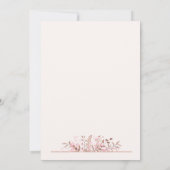 Pink Wildflower Border Baby in Bloom Baby Shower 招待状 (裏面)
