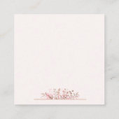 Pink Wildflower Border Baby in Bloom Diaper Raffle エンクロージャーカード (裏面)