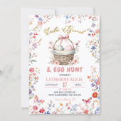 Pink Wildflower Easter Egg Hunt and Brunch 招待状 (正面)