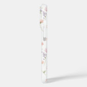Pink Wildflower Garden Monogrammed Case-Mate iPhoneケース (裏面 / 左)