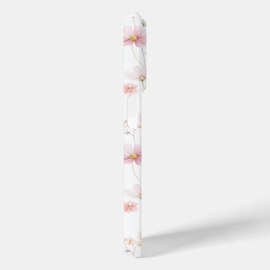 Pink Wildflower Garden Monogrammed Case-Mate iPhoneケース (裏面 / 右)