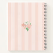 Pink Wildflower Momisms Photo ノートブック (裏面)