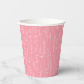 Pink Wildflower Party Cup | Floral Pattern Design 紙コップ (正面)
