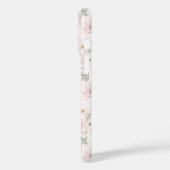 Pink Wildflower Striped Monogrammed Case-Mate iPhoneケース (裏面 / 左)