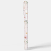 Pink Wildflower Striped Monogrammed Case-Mate iPhoneケース (裏面 / 左)