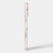 Pink Wildflower Striped Monogrammed Case-Mate iPhoneケース (裏面 / 右)