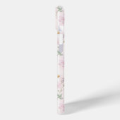 Pink Wildflower Striped Monogrammed Case-Mate iPhoneケース (裏面 / 左)