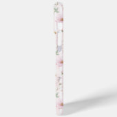 Pink Wildflower Striped Monogrammed Case-Mate iPhoneケース (裏面 / 左)