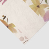 Pink Wildflower Watercolor Monogram Name 薄葉紙 (詳細)