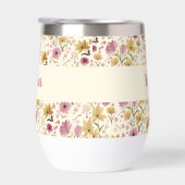 Pink Wildflower Watercolor Monogram Named (右面)