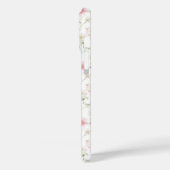 Pink Wildflower Watercolor Monogrammed Case-Mate iPhoneケース (裏面 / 左)