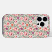 Pink Wildflowers Watercolor iPhoneケース (裏面横)