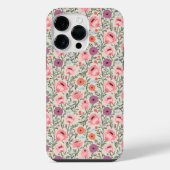 Pink Wildflowers Watercolor iPhoneケース (裏面)