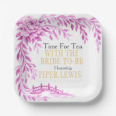 Pink willow Rose bridge Tea Time ペーパープレート (正面)