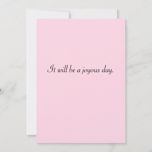 Pink Window Wedding 招待状 (裏面)