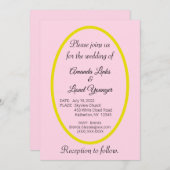 Pink Window Wedding 招待状 (正面/裏面)