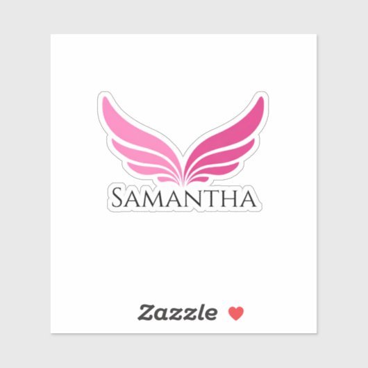 Pink wings cute girly Aviation  シール (シート)