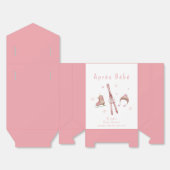 Pink Winter Après Bébé Ski Baby Shower  フェイバーボックス (見開き)