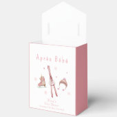 Pink Winter Après Bébé Ski Baby Shower  フェイバーボックス (見開き)