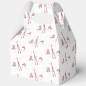 Pink Winter Après Bébé Ski Pattern Baby Shower  フェイバーボックス (裏面)