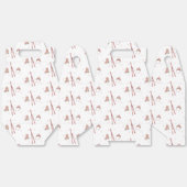 Pink Winter Après Bébé Ski Pattern Baby Shower  フェイバーボックス (見開き)