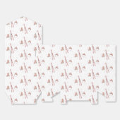 Pink Winter Après Bébé Ski Pattern Baby Shower フェイバーボックス (見開き)
