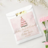 Pink Winter Baby Its Cold Outside Baby Shower フェイバーバッグ (封をした状態)