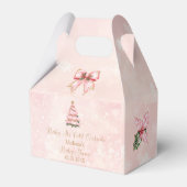 Pink Winter Baby Its Cold Outside Baby Shower フェイバーボックス (正面サイド)