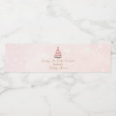 Pink Winter Baby Its Cold Outside Baby Shower ペットボトルラベル (シングルラベル)