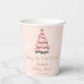 Pink Winter Baby Its Cold Outside Baby Shower 紙コップ (裏面)