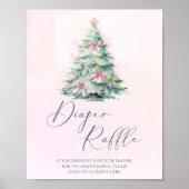 Pink winter Baby it's cold outside diaper raffle  ポスター (正面)