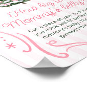 Pink Winter Baby Shower How Big is Mommy's Belly ポスター (角)