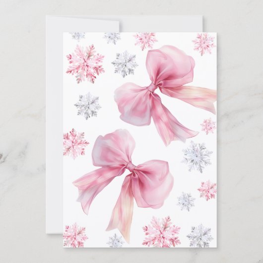 Pink Winter Baby Shower Invitation 招待状 (裏面)