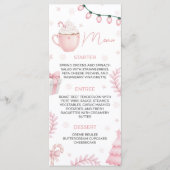 Pink Winter Baby Shower Menu メニュー (正面)