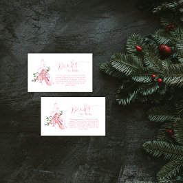 Pink Winter Ballerina Tutu Books For Baby Shower  エンクロージャーカード