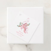 Pink Winter Ballerina Tutu Cold Baby Shower  フェイバータグ (インサイチュ)