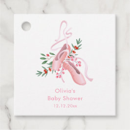 Pink Winter Ballerina Tutu Cold Baby Shower  フェイバータグ