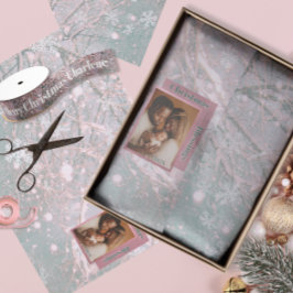Pink Winter Christmas Family Photo 薄葉紙