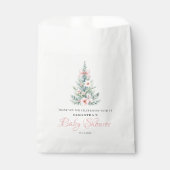 Pink Winter Christmas Girl Baby Shower フェイバーバッグ (正面)
