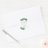 Pink Winter Clothes Ornaments Baby Shower ラウンドシール (封筒)