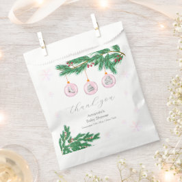 Pink Winter Clothes Ornaments Baby Shower Welcome  フェイバーバッグ
