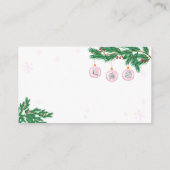 Pink Winter Clothes Ornaments Books Baby Shower エンクロージャーカード (裏面)