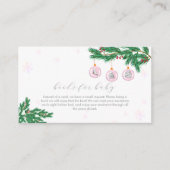 Pink Winter Clothes Ornaments Books Baby Shower エンクロージャーカード (正面)