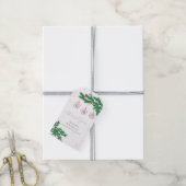 Pink Winter Clothesline Ornaments Baby Shower ギフトタグ (より糸付き)