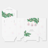 Pink Winter Clothesline Ornaments Baby Shower フェイバーボックス (見開き)