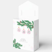 Pink Winter Clothesline Ornaments Baby Shower フェイバーボックス (見開き)