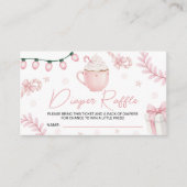 Pink Winter Diaper Raffle Ticket エンクロージャーカード (正面)
