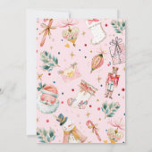 Pink Winter Girl Baby Shower Invitation 招待状 (裏面)