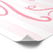 Pink Winter Girl Baby Shower Welcome ポスター (角)