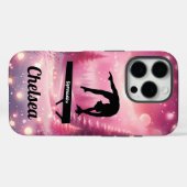 Pink Winter Gymnastics Balance Beam Custom Holiday Case-Mate iPhoneケース (裏面 (横))
